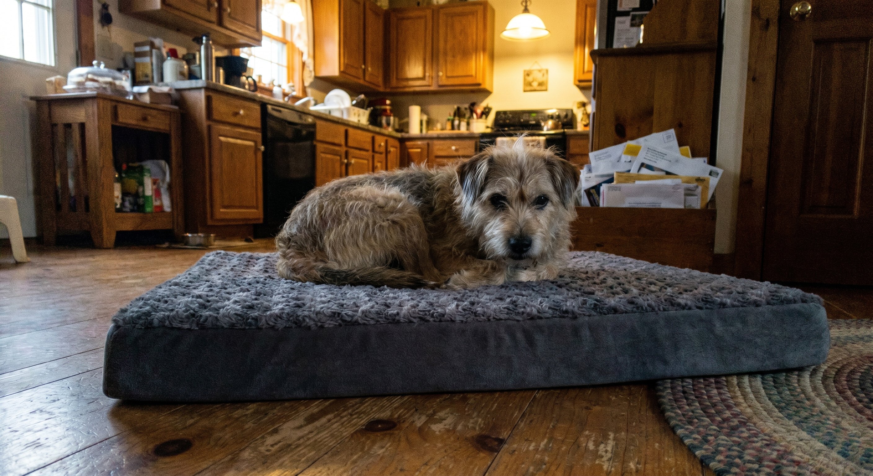 Small senior dog on Loftpaw bed